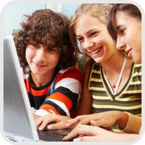 3 teens on a computer