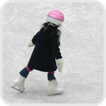 little girl ice skating