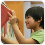 boy at the library