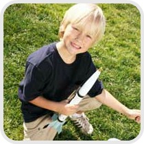 boy holding a rocket