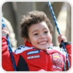 child on swing